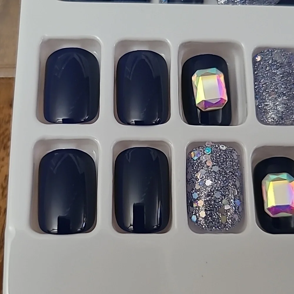2/$16 3D Rhinestone & Glitter Press On Nails
